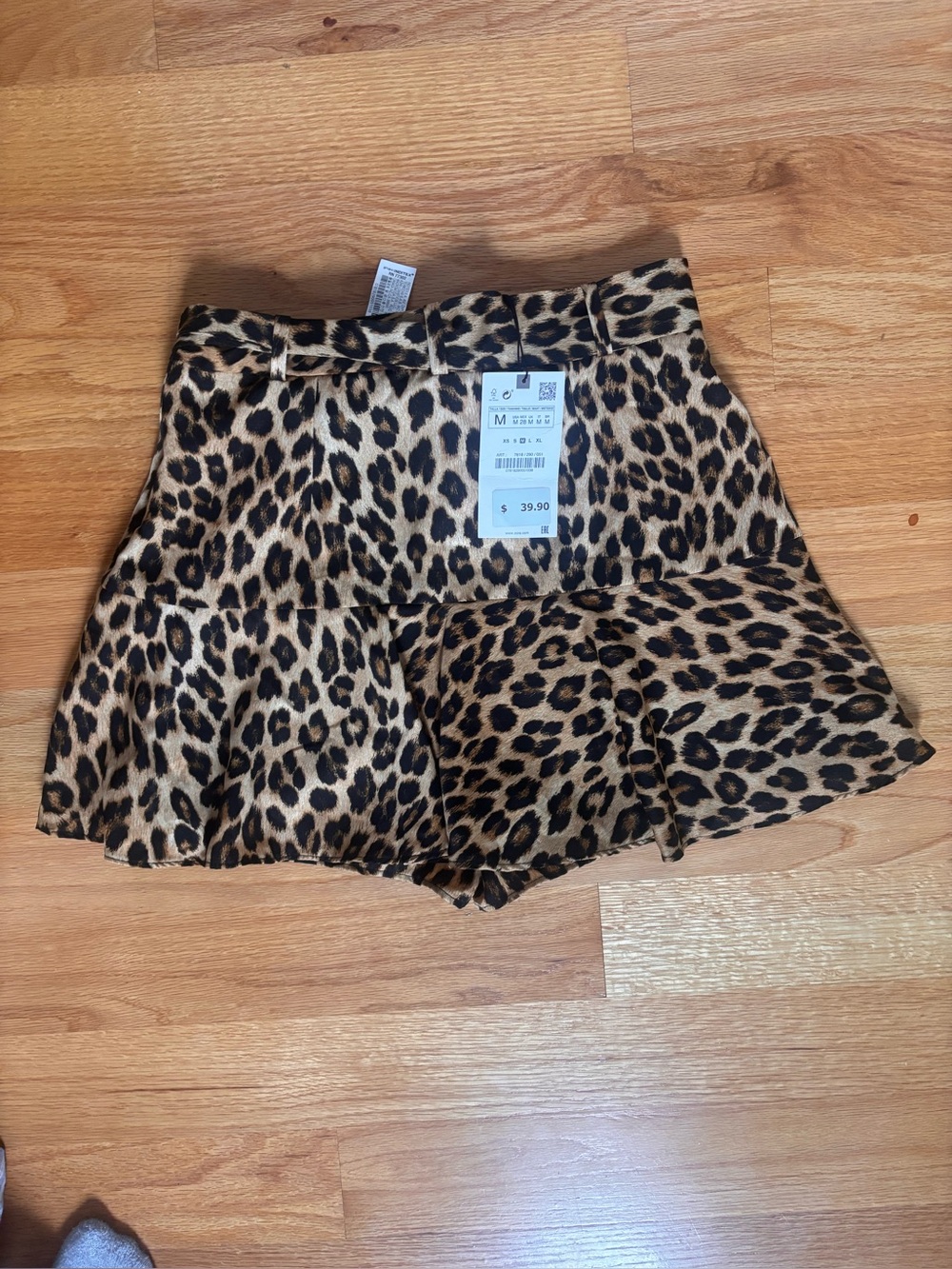 Zara Leopard Print Ruffle Mini Skirt